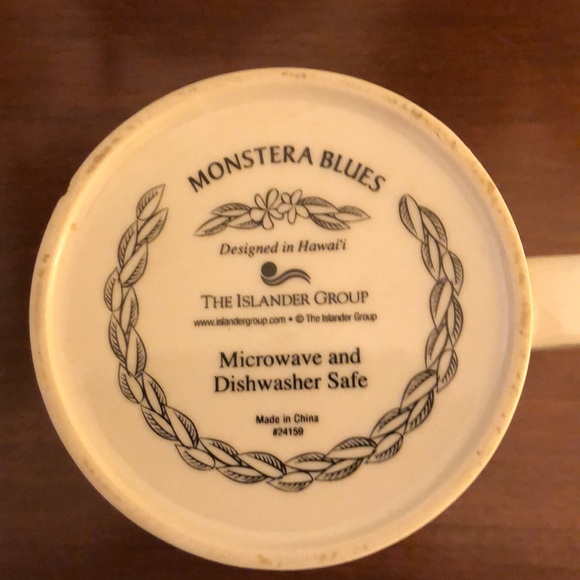 MONSTERA BLUES Large Mug by THE ISLANDER GROUP - #222 - Picture 3 of 8